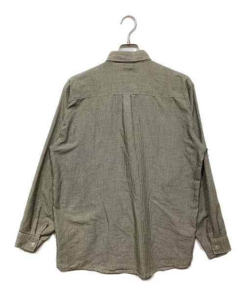 stussy（ステューシー）stussy (ステューシー) 90ｓ　ハウンドトゥース柄シャツ ベージュ×ブラック サイズ:Lの古着・服飾アイテム