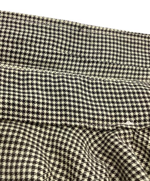 stussy（ステューシー）stussy (ステューシー) 90ｓ　ハウンドトゥース柄シャツ ベージュ×ブラック サイズ:Lの古着・服飾アイテム