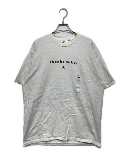 NIKE（ナイキ）NIKE (ナイキ) thanks mikeプリントTシャツ ホワイト サイズ:Lの古着・服飾アイテム