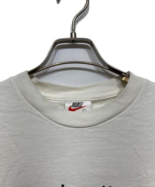 NIKE（ナイキ）NIKE (ナイキ) thanks mikeプリントTシャツ ホワイト サイズ:Lの古着・服飾アイテム