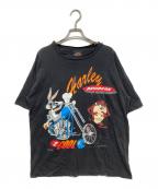 HARLEY-DAVIDSONハーレーダビッドソン）の古着「プリントTシャツ」｜ブラック