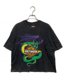 HARLEY-DAVIDSON（ハーレーダビッドソン）の古着「ドラゴンプリントTシャツ」｜ブラック