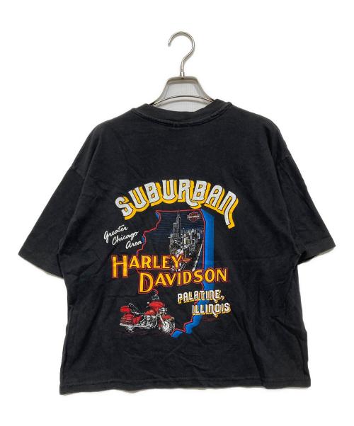 HARLEY-DAVIDSON（ハーレーダビッドソン）HARLEY-DAVIDSON (ハーレーダビッドソン) ドラゴンプリントTシャツ ブラック サイズ:Lの古着・服飾アイテム