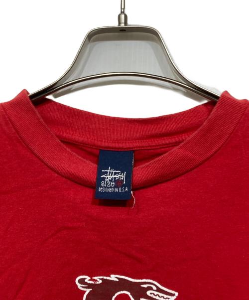 stussy（ステューシー）stussy (ステューシー) ドラゴンプリントTシャツ レッド サイズ:Sの古着・服飾アイテム
