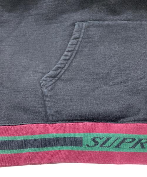 SUPREME（シュプリーム）SUPREME (シュプリーム) Striped Rib Hooded Sweatshirt ブラック サイズ:Lの古着・服飾アイテム