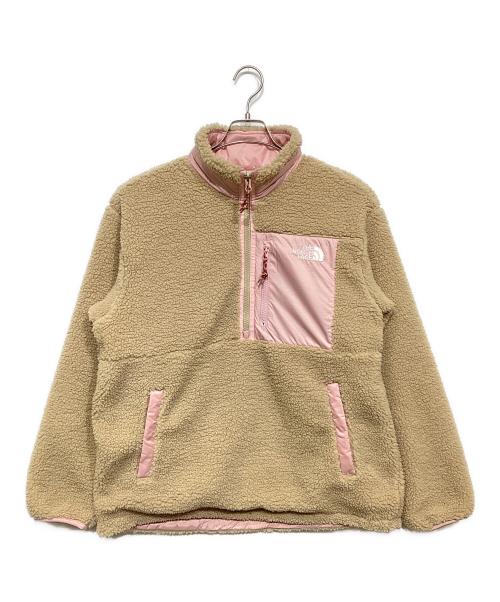 THE NORTH FACE（ザ ノース フェイス）THE NORTH FACE (ザ ノース フェイス) リバーシブルボアアノラックパーカー ベージュ×ピンク サイズ:Lの古着・服飾アイテム