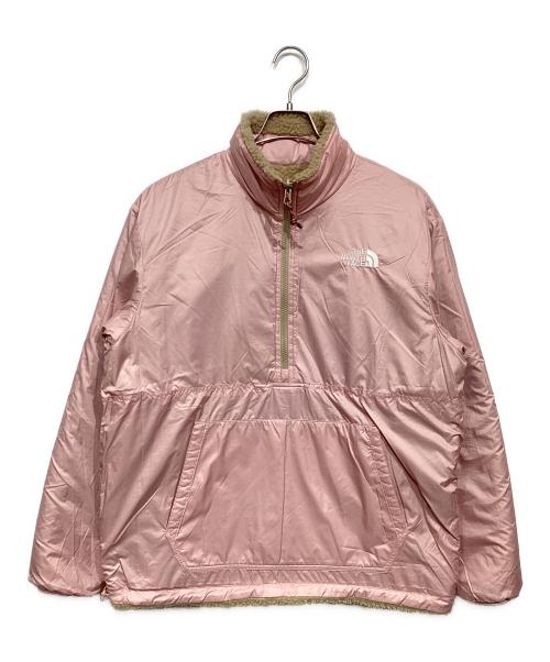 THE NORTH FACE（ザ ノース フェイス）THE NORTH FACE (ザ ノース フェイス) リバーシブルボアアノラックパーカー ベージュ×ピンク サイズ:Lの古着・服飾アイテム