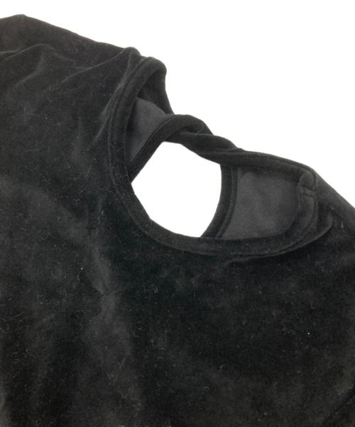 SHISHIKUI（シシクイ）SHISHIKUI (シシクイ) ベロアツイストカットソー ブラック サイズ:Fの古着・服飾アイテム