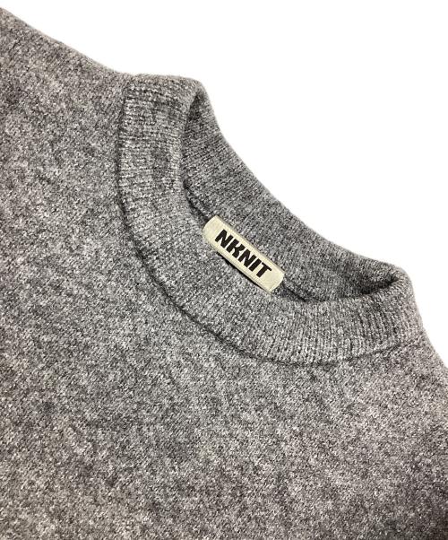 NKNIT（ンニット）NKNIT (ンニット) pattern knit グレー×ネイビーの古着・服飾アイテム