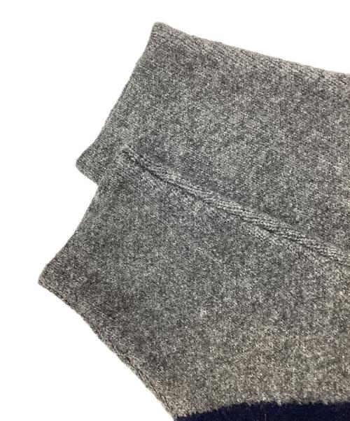 NKNIT（ンニット）NKNIT (ンニット) pattern knit グレー×ネイビーの古着・服飾アイテム