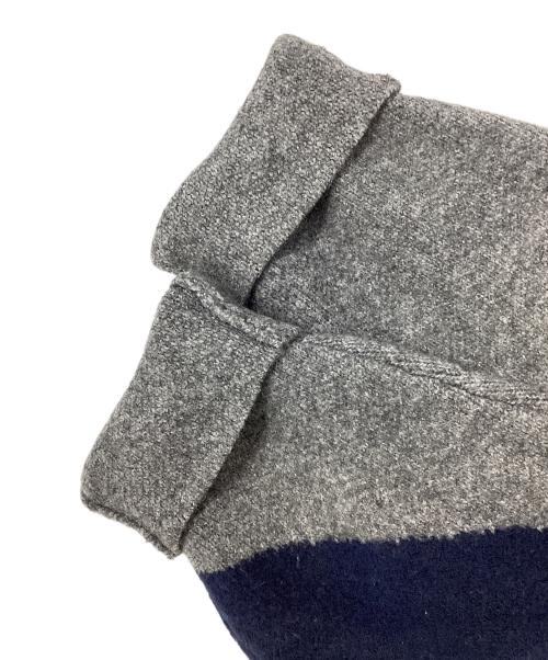 NKNIT（ンニット）NKNIT (ンニット) pattern knit グレー×ネイビーの古着・服飾アイテム