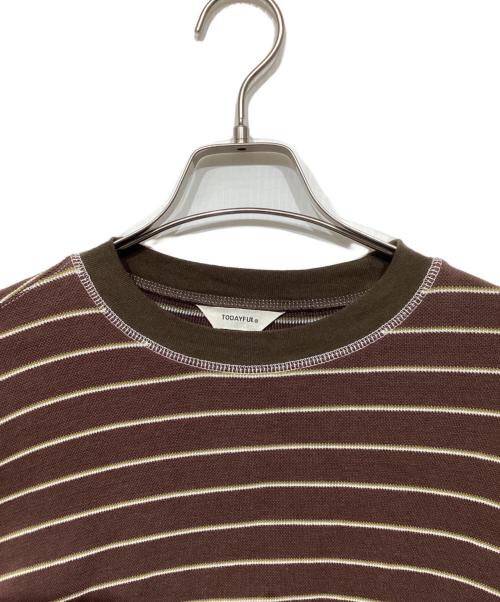 TODAYFUL（トゥデイフル）TODAYFUL (トゥデイフル) 25AW　Border Long T-shirts ブラウン サイズ:Freeの古着・服飾アイテム