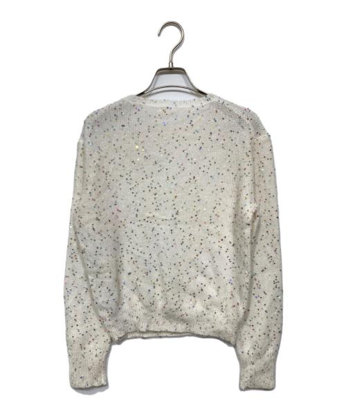 BRILL（ブリル）BRILL (ブリル) HPS別注　フラワースパンコールモヘアニット ホワイト サイズ:Fの古着・服飾アイテム