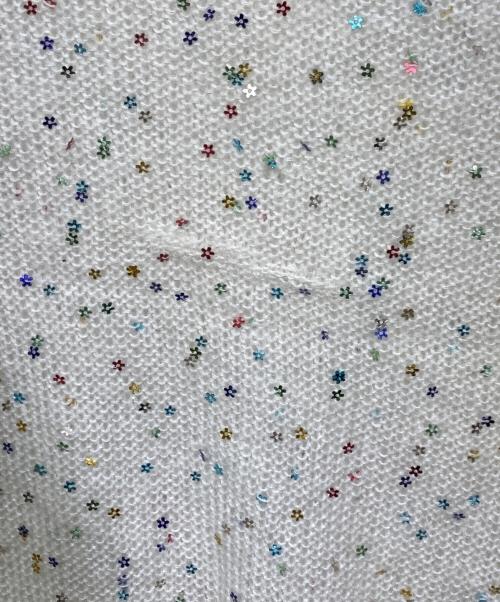 BRILL（ブリル）BRILL (ブリル) HPS別注　フラワースパンコールモヘアニット ホワイト サイズ:Fの古着・服飾アイテム