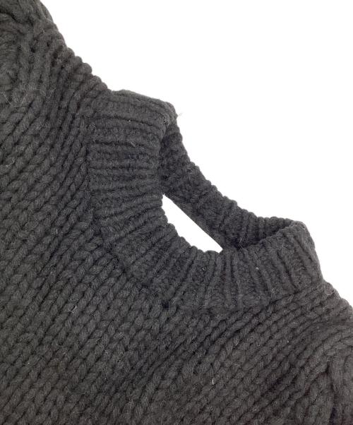 CLANE（クラネ）CLANE (クラネ) PEPLUM HAND KNIT TOPS ブラック サイズ:1の古着・服飾アイテム