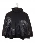 UN3D.アンスリード）の古着「WAVE LINE PADDED HOODIE」｜ブラック