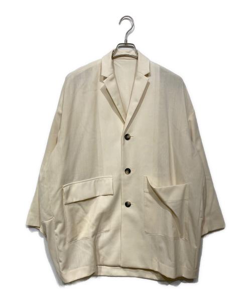 ENFOLD（エンフォルド）ENFOLD (エンフォルド) HighTwist Weave BOX JACKET アイボリー サイズ:36の古着・服飾アイテム