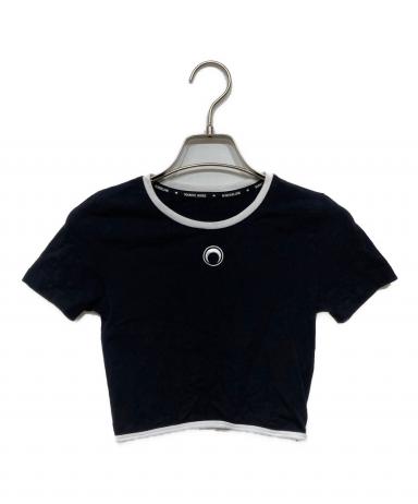 MARINE SERRE マリーンセル Tシャツ・カットソー L 黒x赤(総柄) 【古着】【中古】 Marine Serre マリーン セル アップサイクルプリントTシャツ ブラック