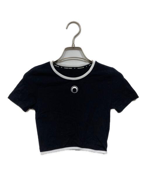 MARINE SERRE（マリーンセル）MARINE SERRE (マリーンセル) オーガニック コットン クロップ トップ ブラック サイズ: Sの古着・服飾アイテム