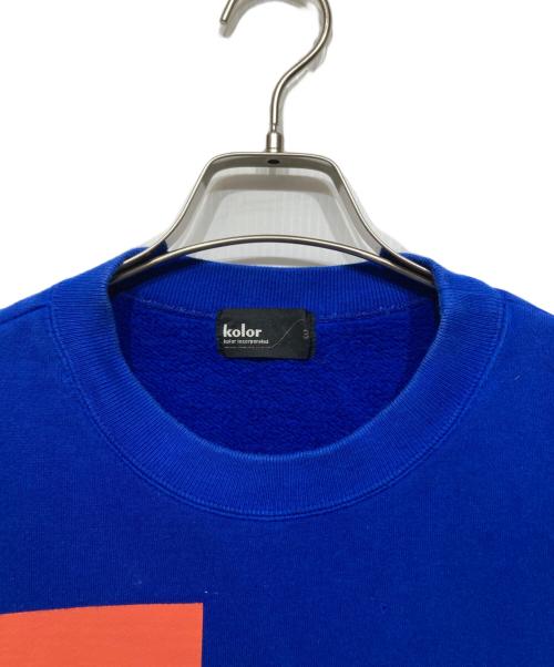KOLOR（カラー）KOLOR (カラー) Kグラフィック　プルオーバー　スウェット ブルー サイズ:3の古着・服飾アイテム