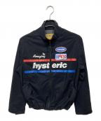 Hysteric Glamourヒステリックグラマー）の古着「HG RACER スタンドカラーブルゾン」｜ブラック