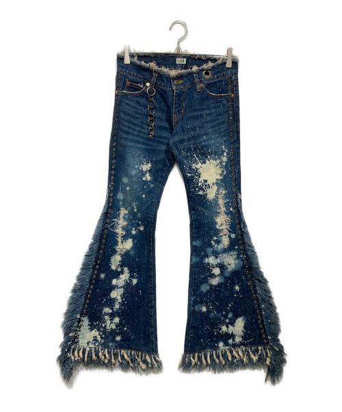 L.G.B（ルグランブルー）L.G.B (ルグランブルー) PARROT　デザインフレアデニムパンツ インディゴ サイズ:26の古着・服飾アイテム