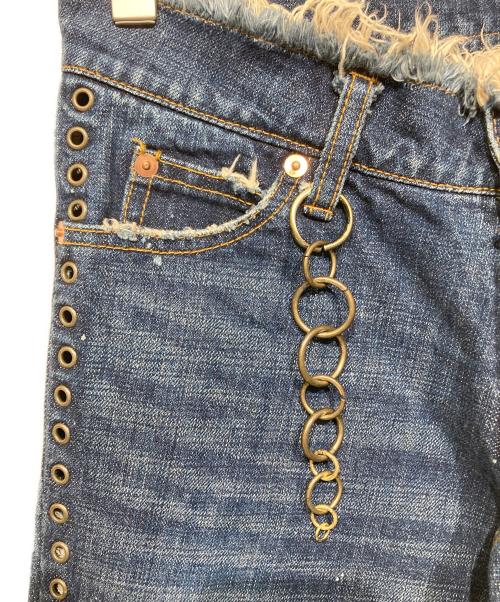 L.G.B（ルグランブルー）L.G.B (ルグランブルー) PARROT　デザインフレアデニムパンツ インディゴ サイズ:26の古着・服飾アイテム