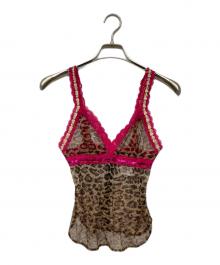 D&G（ディーアンドジー）の古着「レオパード柄シアーキャミソール」｜ブラウン×ピンク