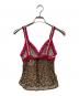 D&G (ディーアンドジー) レオパード柄シアーキャミソール ブラウン×ピンク サイズ:26：8000円