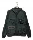 PALACEパレス）の古着「UTILITY IRIDESCENT JACKET VEST」｜ブラック×グリーン