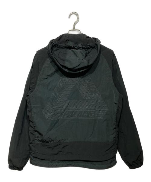 PALACE（パレス）PALACE (パレス) UTILITY IRIDESCENT JACKET VEST ブラック×グリーン サイズ:Mの古着・服飾アイテム