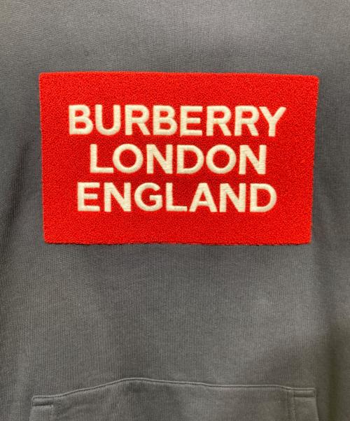 BURBERRY（バーバリー）BURBERRY (バーバリー) 8021970　パイルロゴ プルオーバーパーカー ネイビー サイズ:Mの古着・服飾アイテム