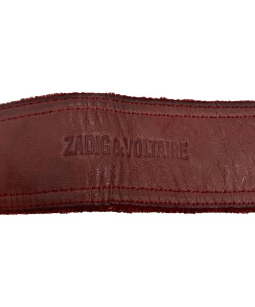 Zadig&Voltaire（ザディグエヴォルテール）Zadig&Voltaire (ザディグエヴォルテール) 2WAYレザーボストンバッグ レッドの古着・服飾アイテム