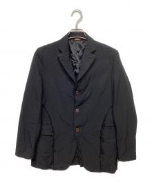 COMME des GARCONS HOMME DEUX（コムデギャルソン オム ドゥ）の古着「DC-J032　ポリ縮絨デザインジャケット」｜ブラック