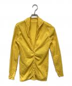 me ISSEY MIYAKEミーイッセイ ミヤケ）の古着「シワ加工カーディガン」｜イエロー