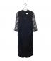 Mame Kurogouchi（マメクロゴウチ）の古着「Lace Sleeves I-Line Dress　MM19SS-DR703」｜ブラック