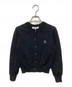 maison kitsuneメゾンキツネ）の古着「BOLD FOX HEAD PATCH REGULAR CARDIGAN」｜ブラック