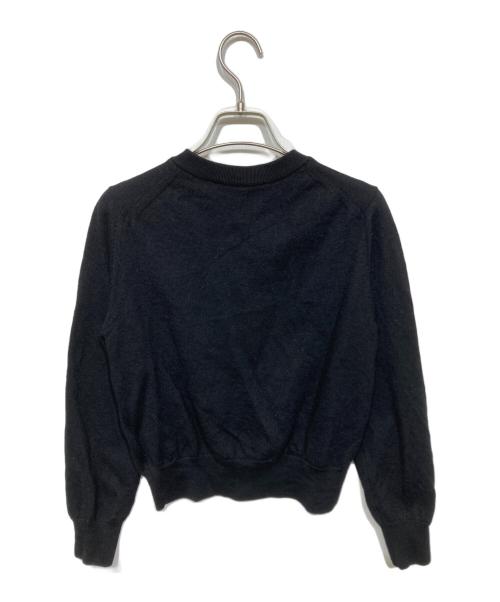 maison kitsune（メゾンキツネ）maison kitsune (メゾンキツネ) BOLD FOX HEAD PATCH REGULAR CARDIGAN ブラック サイズ:Mの古着・服飾アイテム