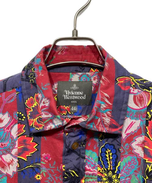 Vivienne Westwood man（ヴィヴィアン ウェストウッド マン）Vivienne Westwood man (ヴィヴィアン ウェストウッド マン) 総柄シャツ レッド サイズ:44の古着・服飾アイテム