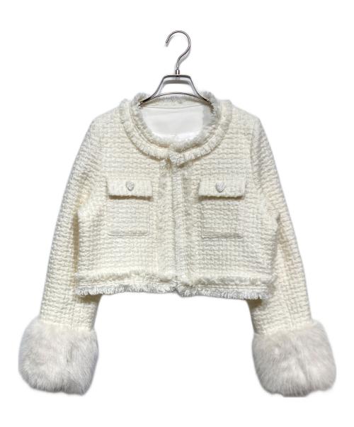 lumignon（ルミニョン）lumignon (ルミニョン) pocket fur op+snow jacket アイボリー サイズ:Free/Mの古着・服飾アイテム