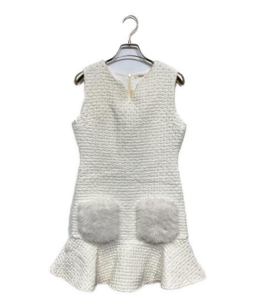 lumignon（ルミニョン）lumignon (ルミニョン) pocket fur op+snow jacket アイボリー サイズ:Free/Mの古着・服飾アイテム