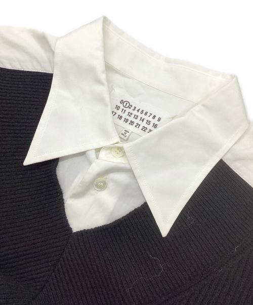 Maison Margiela（メゾンマルジェラ）Maison Margiela (メゾンマルジェラ) ドッキングシャツワンピース ホワイト×ブラック サイズ:XXSの古着・服飾アイテム