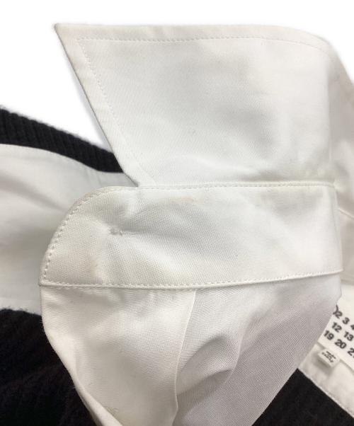Maison Margiela（メゾンマルジェラ）Maison Margiela (メゾンマルジェラ) ドッキングシャツワンピース ホワイト×ブラック サイズ:XXSの古着・服飾アイテム