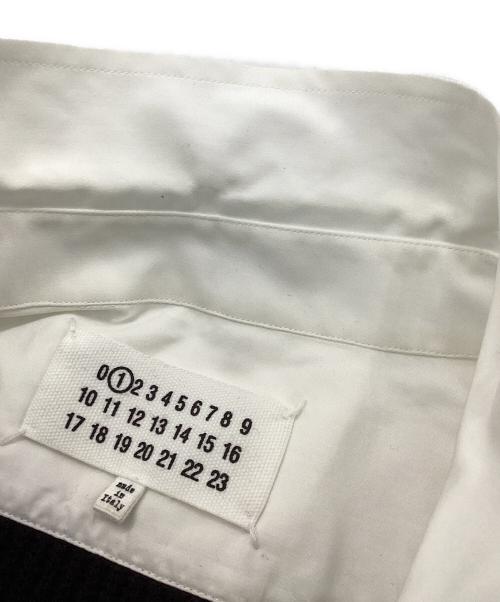 Maison Margiela（メゾンマルジェラ）Maison Margiela (メゾンマルジェラ) ドッキングシャツワンピース ホワイト×ブラック サイズ:XXSの古着・服飾アイテム