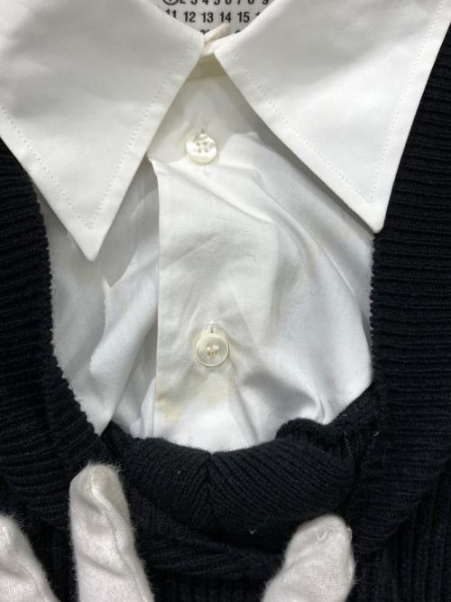 Maison Margiela（メゾンマルジェラ）Maison Margiela (メゾンマルジェラ) ドッキングシャツワンピース ホワイト×ブラック サイズ:XXSの古着・服飾アイテム