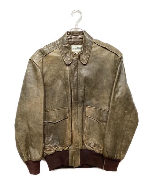 L.L.Bean（エルエルビーン）L.L.Bean (エルエルビーン) A-2 レザー フライトジャケット ブラウン サイズ:36の古着・服飾アイテム