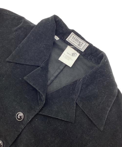 VERSACE CLASSIC V2（ヴェルサーチクラシック）VERSACE CLASSIC V2 (ヴェルサーチクラシック) コーデュロイシャツジャケット ブラック サイズ:42の古着・服飾アイテム