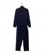 COMOLIコモリ）の古着「リファインウール オールインワン」｜ネイビー