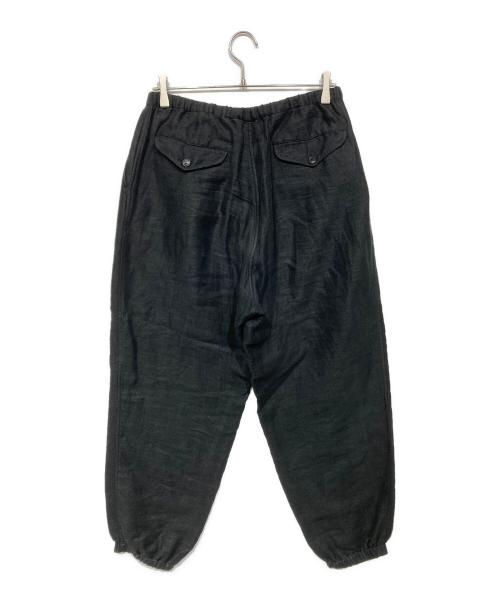 COMOLI（コモリ）COMOLI (コモリ) リネン起毛 ドローストリングパンツ ブラック サイズ:2の古着・服飾アイテム