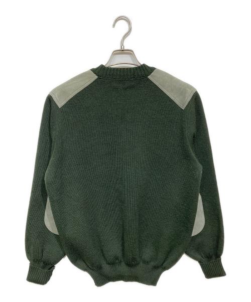 Burberry's（バーバリーズ）Burberry's (バーバリーズ) ショルダーエルボーパッチニット グリーン サイズ:Mの古着・服飾アイテム